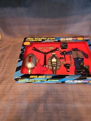 GI Joe Hall of Fame Cobra (1993) Helicopter Attack Deluxe Mission Gear &Backpack