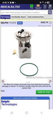New Delphi Technologies FG 0808 Fuel Pump