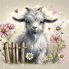 Rustic Sheep Diamond Painting Kits for Adults,Cute Animal Diamond Art Kits for A