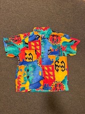 Vintage 80s / 90s retro modern bright Aztec cotton blazer jacket size large