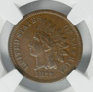 1877 Indian Head Cent Penny, Low Mintage Key Date, Avidly Pursued