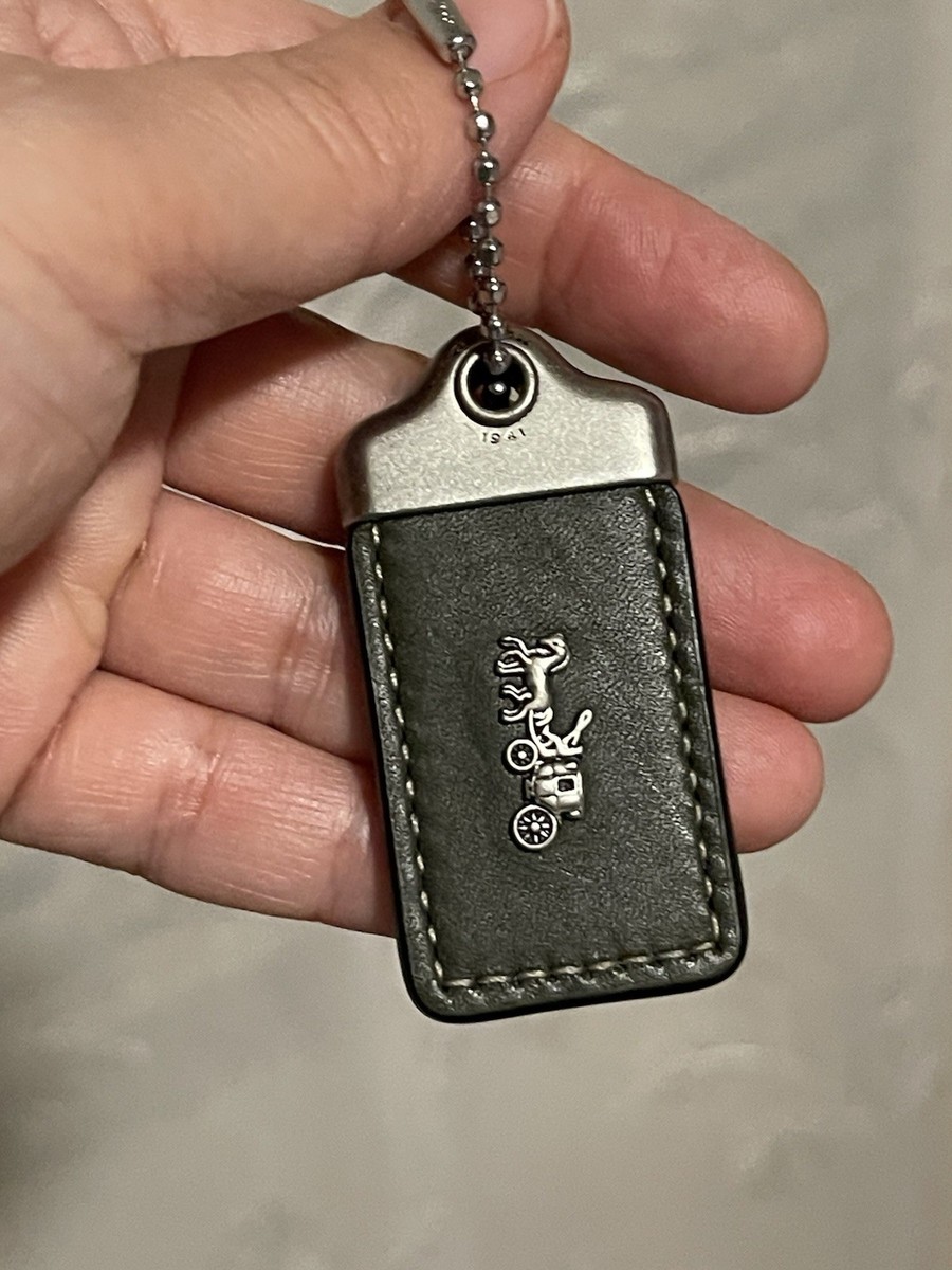 COACH 1941 Bag's Hanging Tag Leather-Horse & Carriage Bag Charm