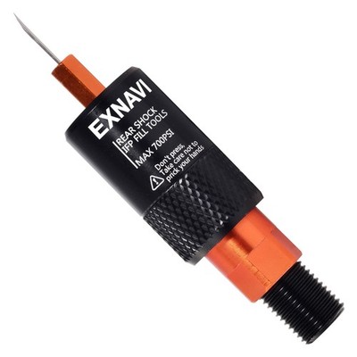 EXNAVI Bike Rear Shock IFP Inflator Needle, Fill Tool Adaptor Small, Black 