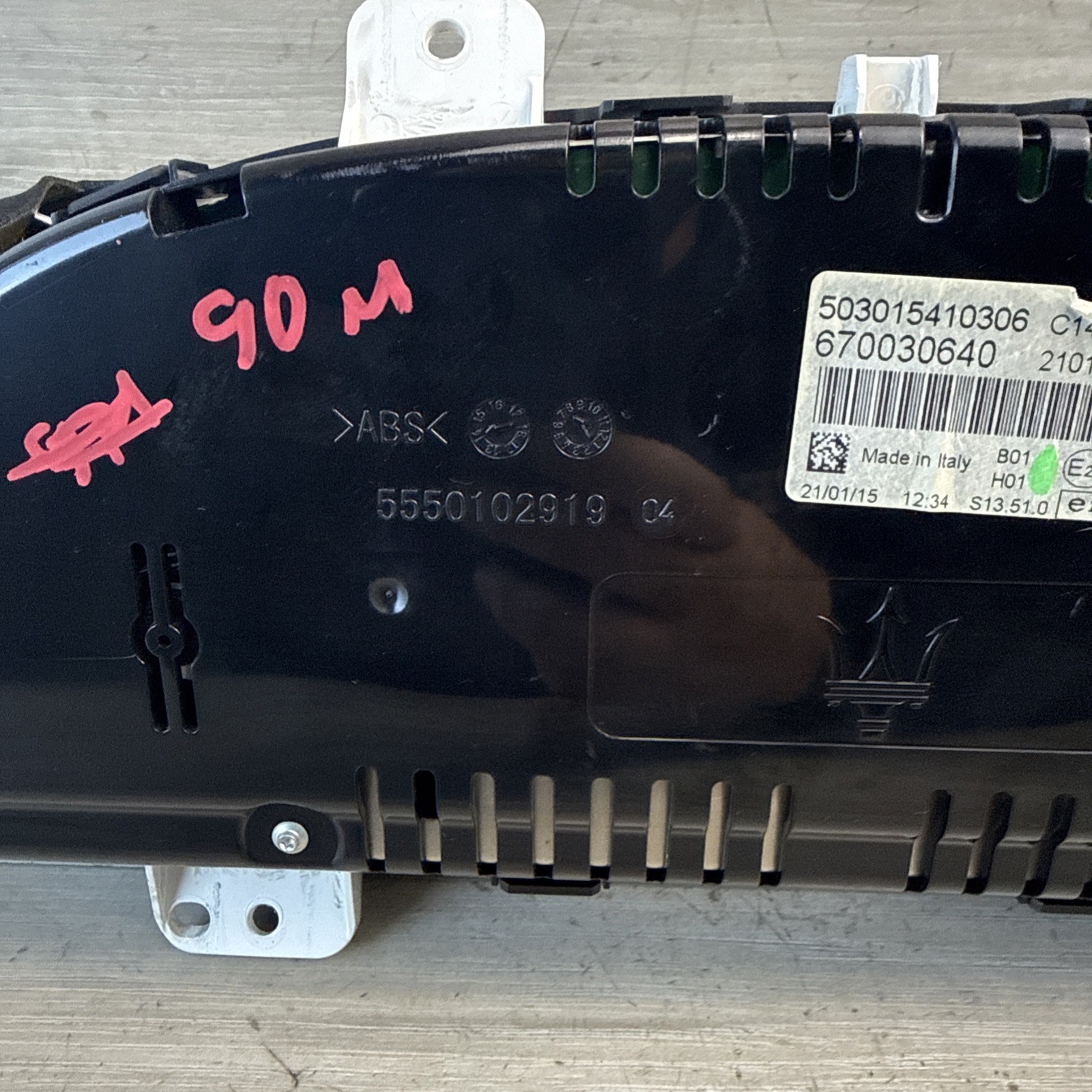 ✅ 2014 2015 2016 MASERATI GHIBLI Speedometer Instrument Gauge Cluster MPH 90k