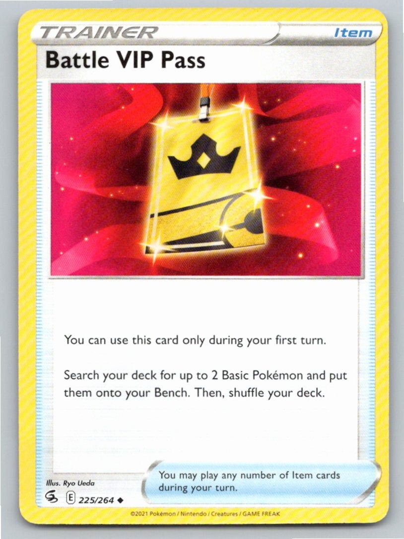 2021 POKEMON BATTLE VIP PASS FUSION STRIKE 225/264 UC NM A93779 FREE S&H