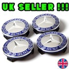 4x Blue Mercedes Benz Alloy Wheel Centre Caps 75mm Badges Hub Emblem Fits All