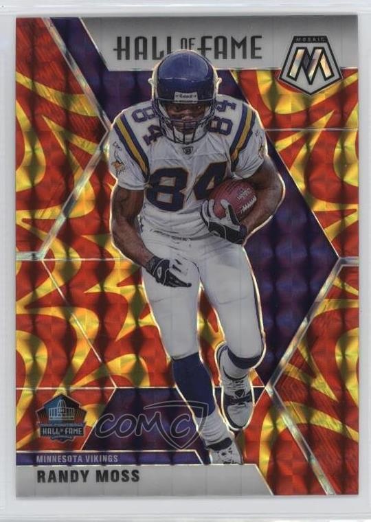 2020 Panini Mosaic Hall of Fame Reactive Gold Prizm Randy Moss #283 HOF 03rx
