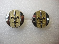 VINTAGE GOLD/SILVER TONE CUFF LINKS WITH FLEUR DE LIS - NICE 187