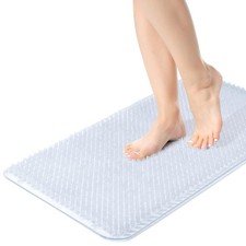 Shower Foot Scrubber Mat, Anti-Slip Bath Mat with Scrub Bristles, Soft Shower...