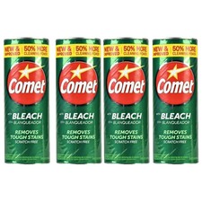 Comet Cleaner with Bleach -Purpose Removes Stains 4 PACK FREE SHIPPING