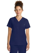 Scrubs Women's Healing Hands Quest HH755 Billie V-Neck Scrub Top Navy NAVN NWT