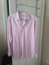 Charles Tyrwhitt Mens Red Striped French Cuff Dress Shirt 16 .5/34 FREE SHIP