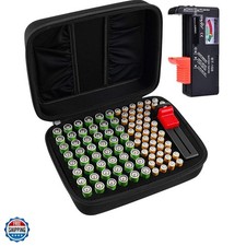 Battery Organizer Storage Box Case Holder for 48 x AA, 48 x AAA Total 96 Batt...