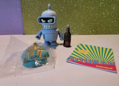 2009 Kid Robot Futurama Series 1 Bender Rodriguez  W/Original Paper+Accessories