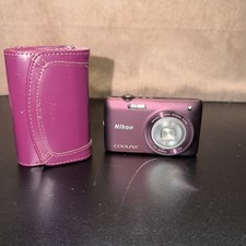 Nikon CoolPix S4100 5X Zoom Digital Camera Touchscreen Plum Not Tested No Cords