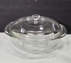 Vintage Pyrex 024 Clear Bowl 2 Qt. Round Casserole-Mixing Bowl-with 624C Lid