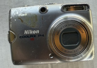 Nikon COOLPIX P4 Compact Digital Camera Silver Untested | eBay