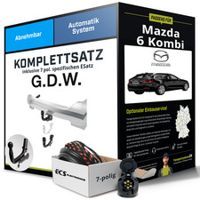 Für MAZDA 6 Kombi Typ GJ, GL Anhängerkupplung abnehmbar +eSatz 7pol 13- NEU AHK