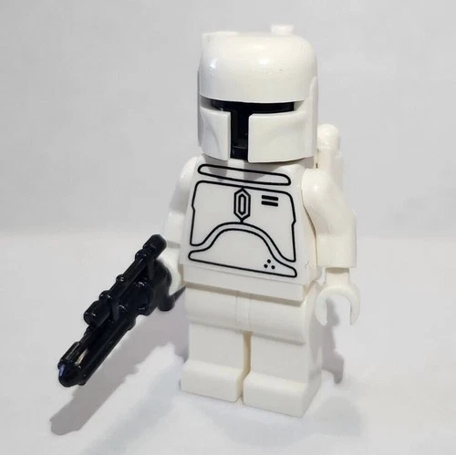 New Lego 1x1 Stud + Star Wars White Boba Fett Custom Minifigure
