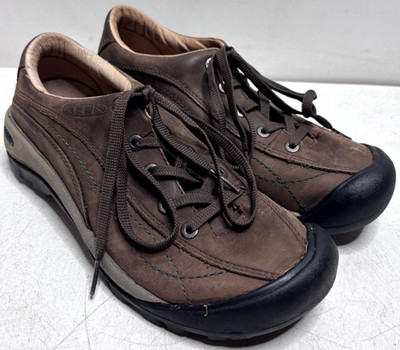 KEEN Toya Hiking Shoes Womens US 7 Brown Leather Lace Up Comfort Casual EU 37.5