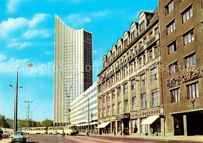 Leipzig Saxony Goethestrasse skyscraper of Karl Marx University