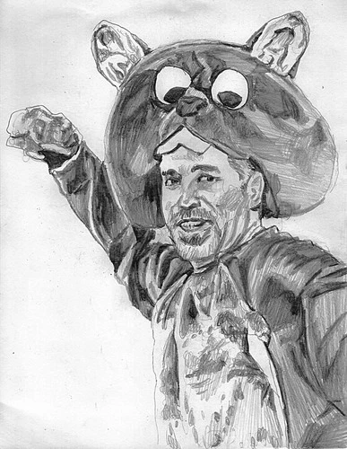 Gary Dell' Abate Techno Beaver pencil drawing Howard Stern Show