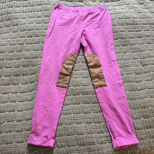 RALPH LAUREN Girls SZ L (12-14) Pink Equestrian pull on Leggings. With Flaw