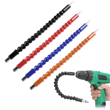 4 Pcs Flexible Drill Bit Extension, Screwdriver Soft Shafts, 11.6 Inch, Finegood
