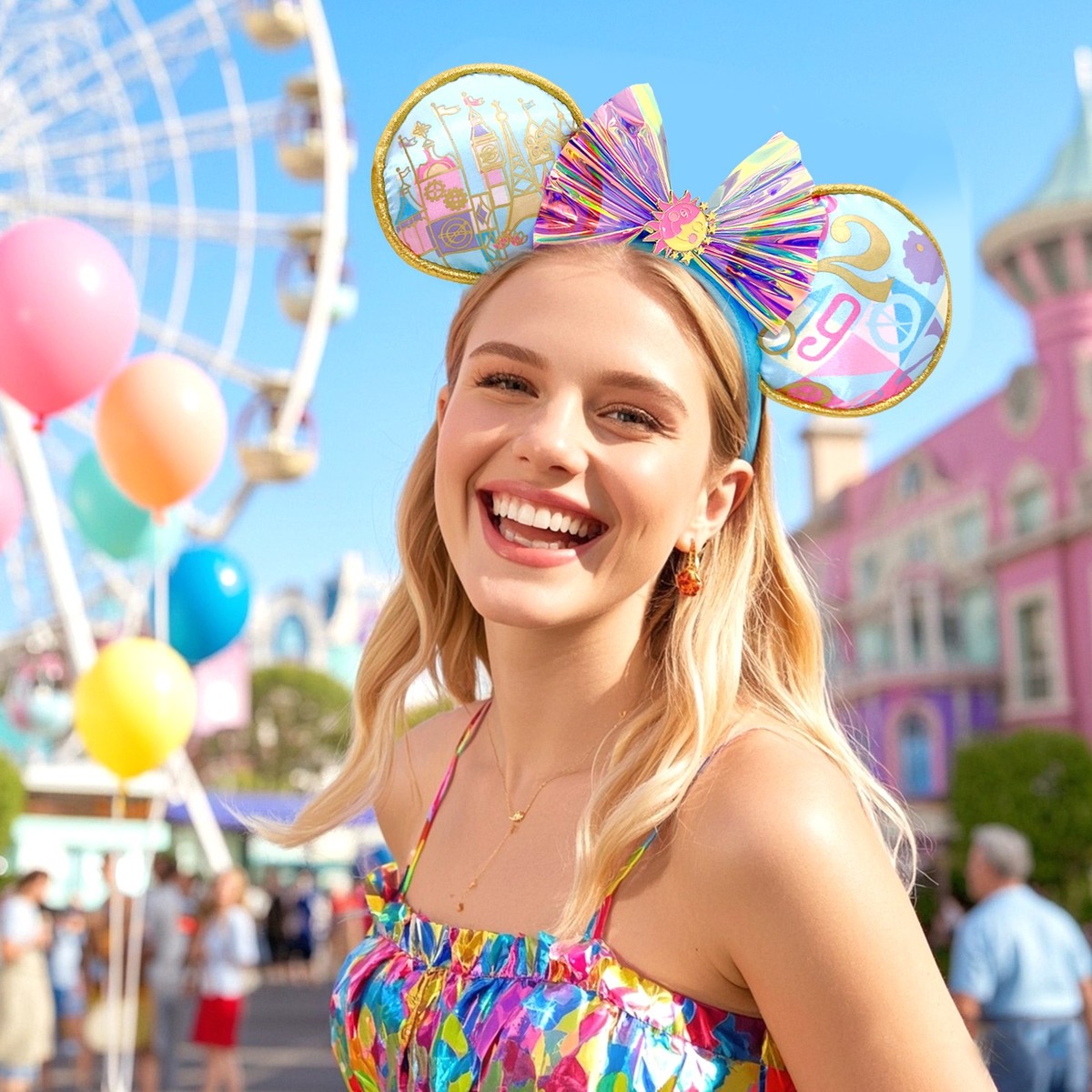 2026 Disney-Parks It's A Small World Sequined Minnie Mouse Ears