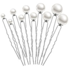 32 Pieces Wedding Pearl Hair Pins Bridal Rhinestone Silver