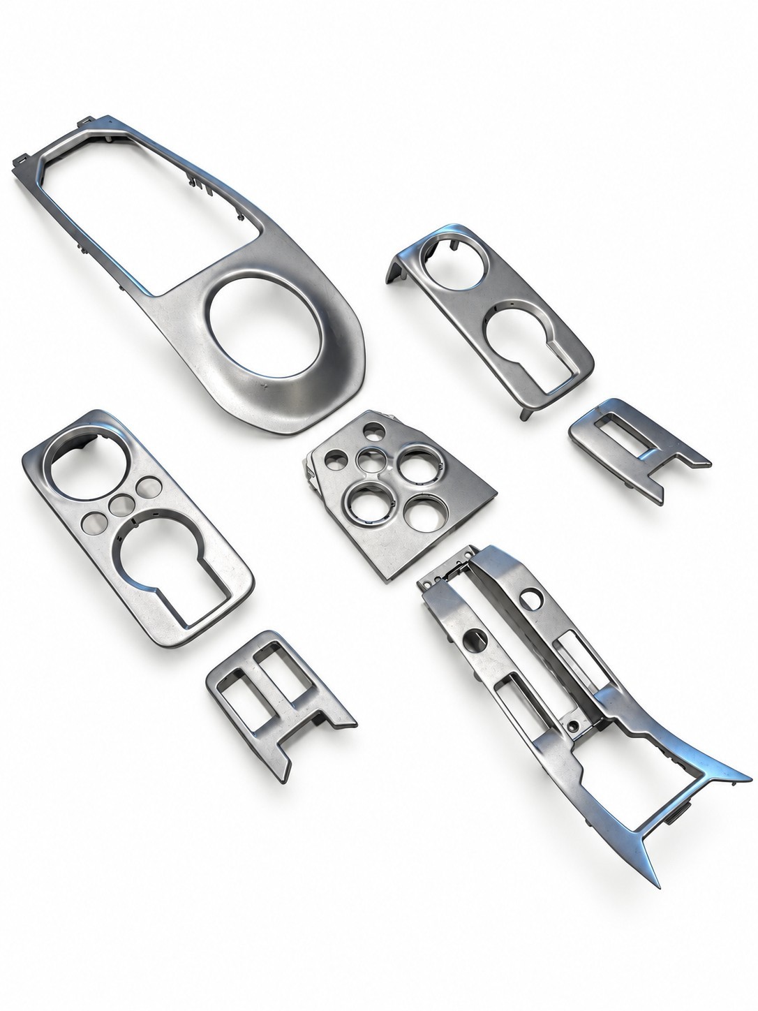 McLaren MP4-12C 2014 Interior trim panels 7 pcs Silver P/N 11N0515CP