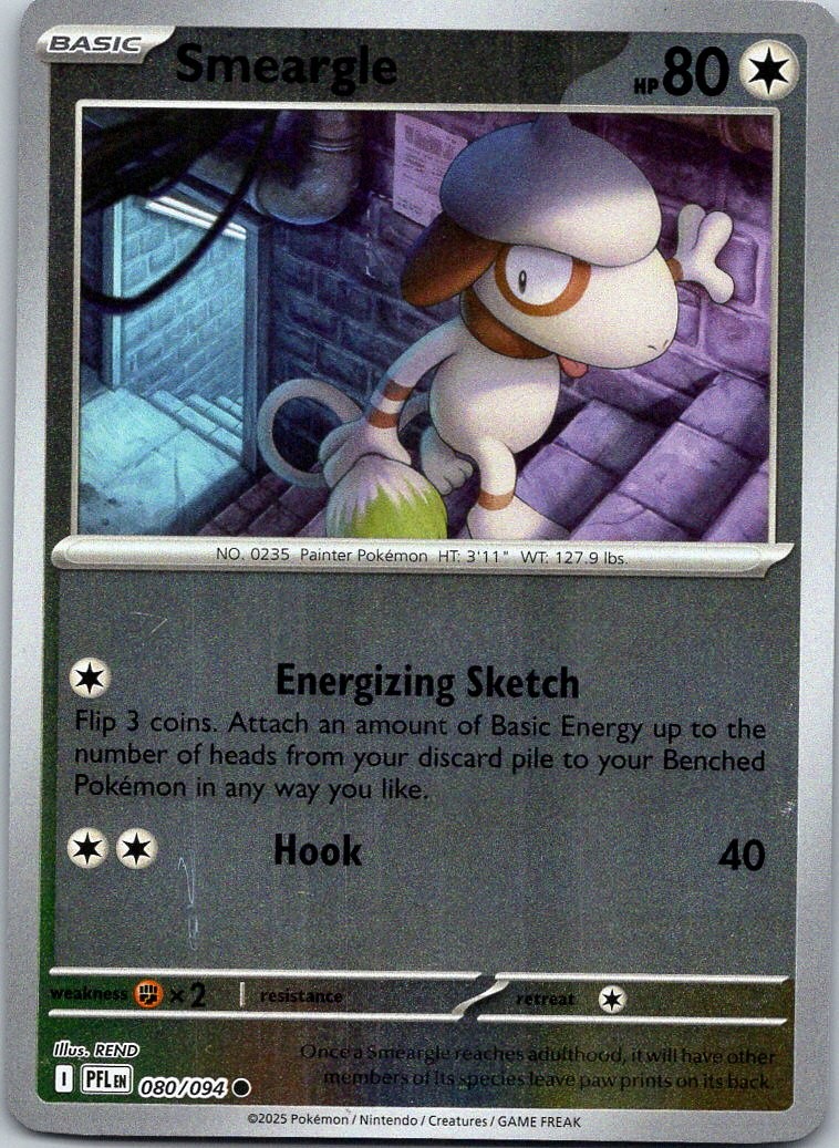 Smeargle Reverse Holo Common ME02: Phantasmal Flames - 080/094 NM