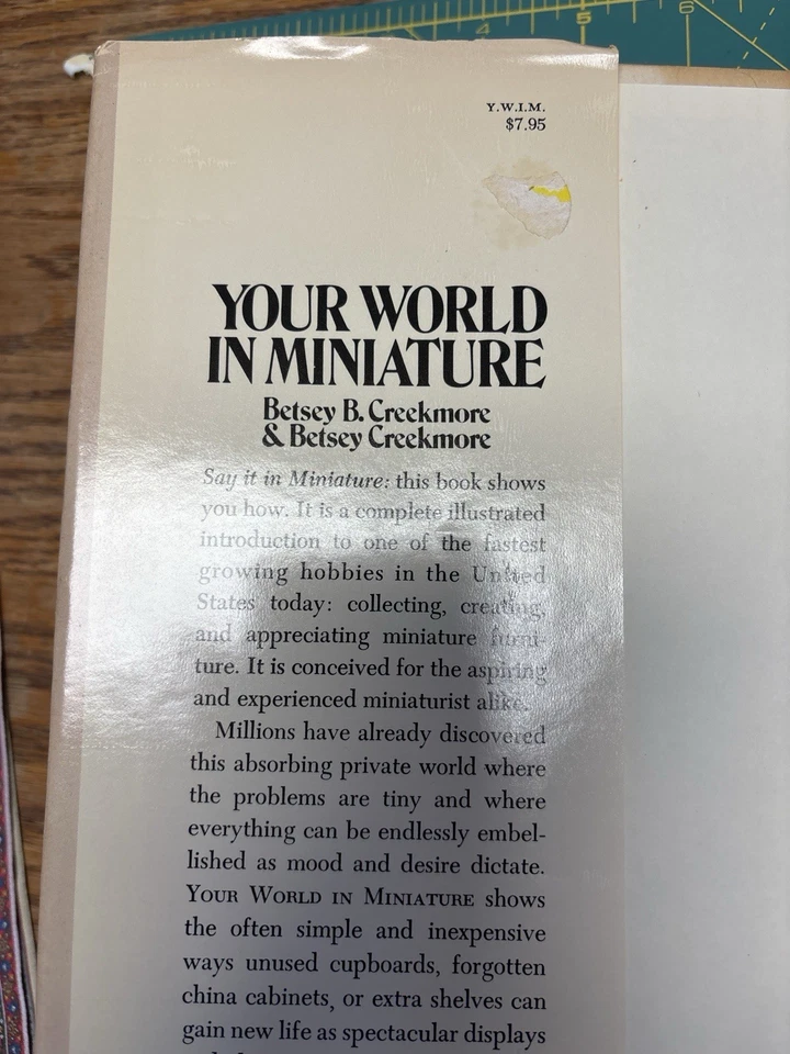 Libro hágalo usted mismo Your World in Miniature Betsey B. Creekmore 1976 casa de muñecas Foto 3 de 4