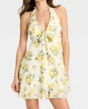 NEW Wild Fable Women  s Chiffon Layered Mini A-Line Dress Floral Size Large