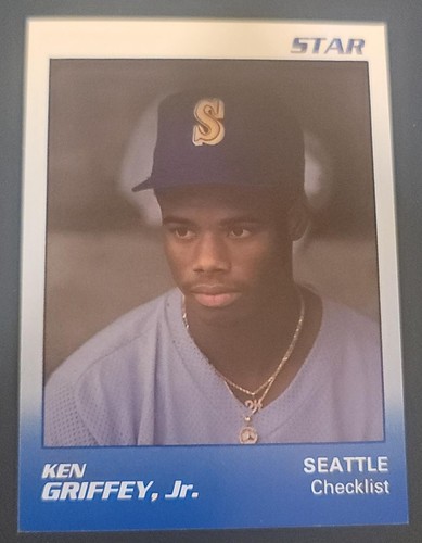 Ken Griffey Jr. [Checklist White Back] #1 1989 Star Griffey Jr card