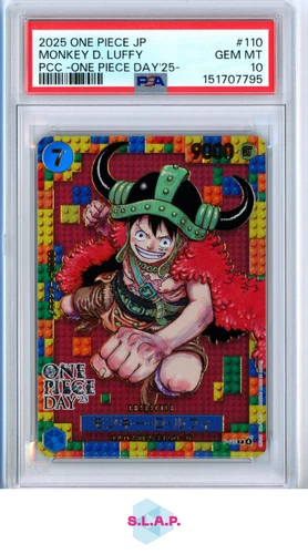2025 ONE PIECE JP PRE COLL -ONE PIECE DAY '25- 110 MONKEY D. LUFFY GEM MT PSA 10