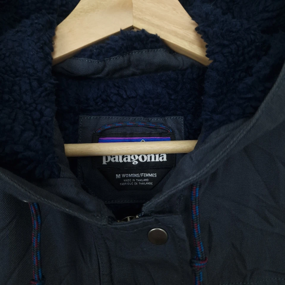 Patagonia Women's Medium Insulated Prairie Dawn Parka Navy Blue Warm Winter Coat - Image 2 of 4