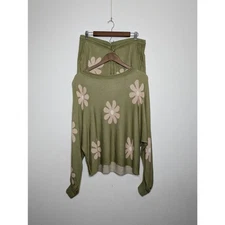EKOUAER Floral green knit loungewear set Size XL