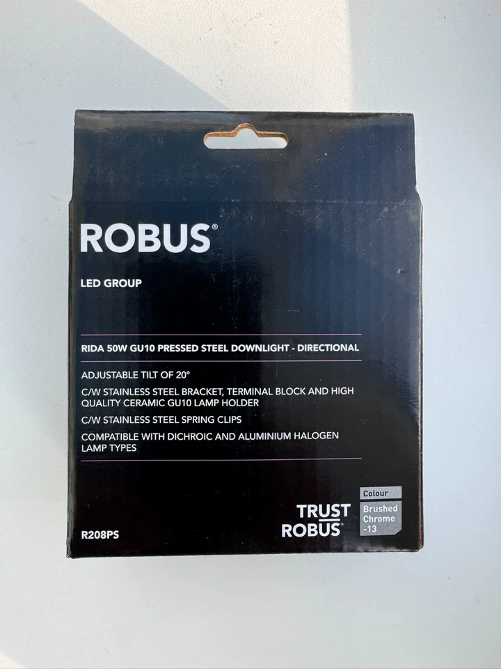 Robus led downlights R208PS (5 Pack), Adjustable Stainless Steel Bracket - Image 2 of 4