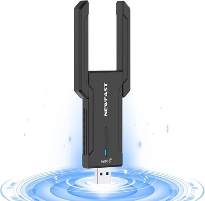 AXE5400 USB WLAN Stick für PC,Leistungsstarker WiFi Adapter mit 2x5dBi High