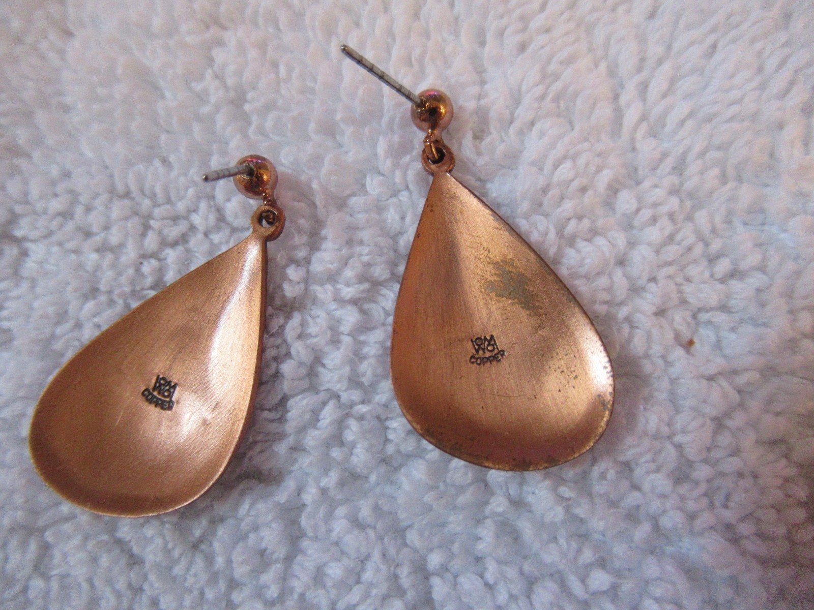 NATIVE AMERICAN SOLID COPPER EARINGS CUFF BRACELE… - image 6