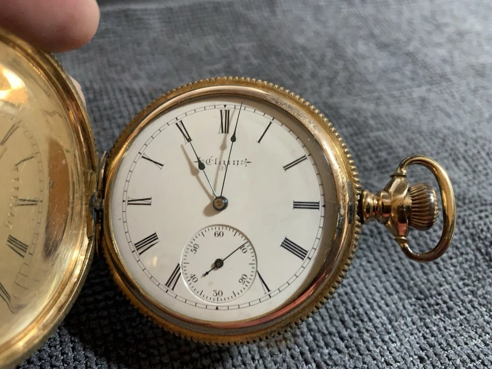 Vintage ELGIN Hunter pocket watch, grade 210, mod. 6, class 92, 16s, 7j works - Image 2 of 4