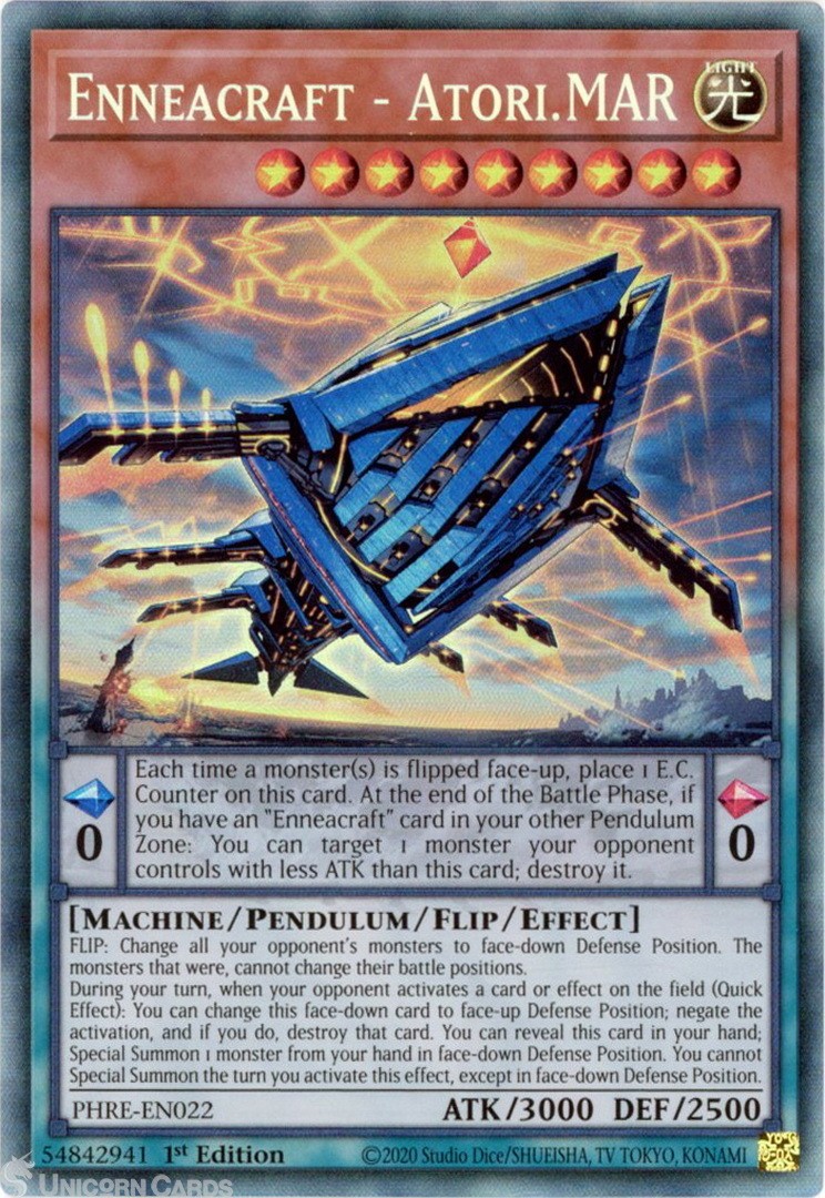 PHRE-EN022 Enneacraft - Atori.MAR : Collector's Rare 1st Edition Mint YuGiOh Car