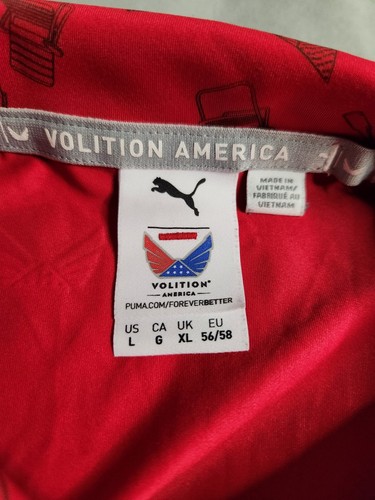 Puma Volition Block Party Polo Shirt Mens Size Large Red Graphic Lightweight NEW - Picture 4 of 8