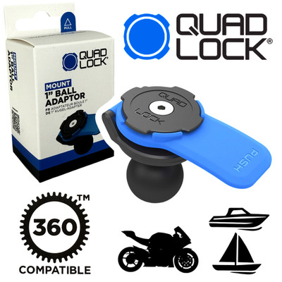 QUAD LOCK 1'' Ball Adaptor Mount V2 Kugelkopf verstellbar Adapter Handy Halter
