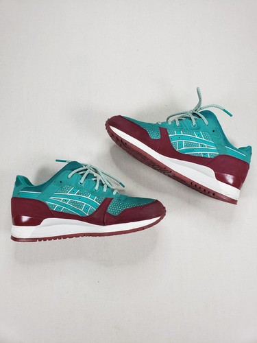 Asics Gel-Lyte III 3 Spectra Green Burgundy Block Retro Running Sneakers Men’s 9 - Picture 2 of 8
