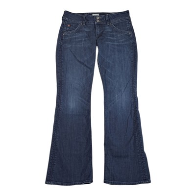 Hudson Beth Baby Boot Ankle Jeans Women Sz 28 Blue Stretch w/ Flap Pockets