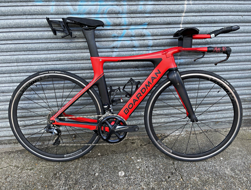 Boardman TTE 9.4 TT/Triathlon Bike 700C XS Red/Black Aerobar Rim Brake