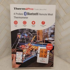 ThermoPro TP25 4-Probe Bluetooth Remote Meat Thermometer, Thermocouple, White