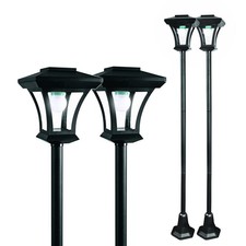 GardenKraft 19509 2PK LED Lamp Post/Adjustable Height 1.6m Max/Elegant Garden...
